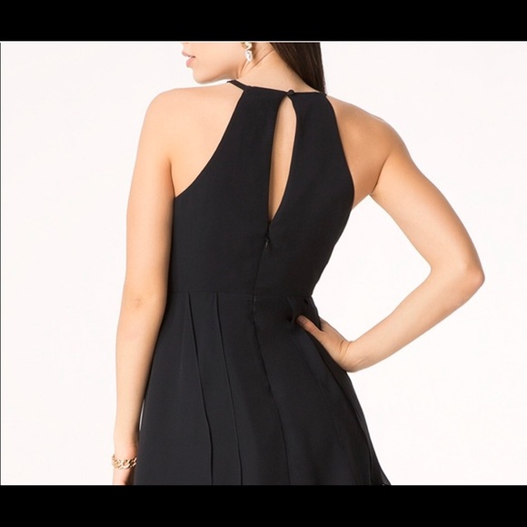 Bebe Tulip Skirt Keyhole Dress in Orange/Coral - Picture 6 of 6